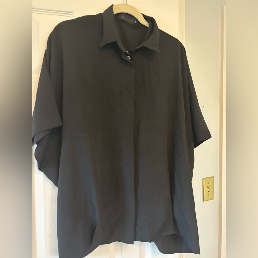 Hatch Maternity Black Button Down Blouse - Size S… - image 1